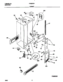 04 - Cabinet parts for Frigidaire Refrigerator FRS22ZGHW5 from AppliancePartsPros.com