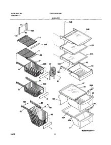 09 - Shelves parts for Frigidaire Refrigerator FRS23H5ASB8 from AppliancePartsPros.com