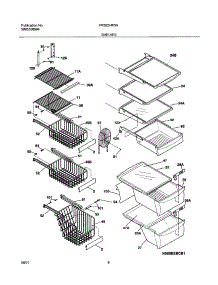 09 - Shelves parts for Frigidaire Refrigerator FRS23HF5AW1 from AppliancePartsPros.com