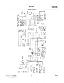 21 - Wiring Diagram parts for Frigidaire Refrigerator FRS23F5AW2 from AppliancePartsPros.com