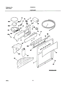 15 - Dispenser parts for Frigidaire Refrigerator FRS23F5AB6 from AppliancePartsPros.com