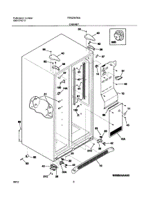 07 - Cabinet parts for Frigidaire Refrigerator FRS23KR4AB6 from AppliancePartsPros.com