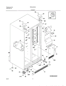 07 - Cabinet parts for Frigidaire Refrigerator FRS23KR4AW1 from AppliancePartsPros.com