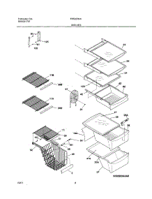 09 - Shelves parts for Frigidaire Refrigerator FRS23R4AW0 from AppliancePartsPros.com