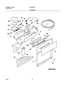 15 - Dispenser parts for Frigidaire Refrigerator FRS23KR4AB5 from AppliancePartsPros.com