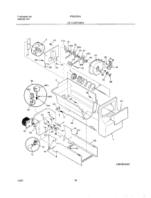 17 - Ice Container parts for Frigidaire Refrigerator FRS23R4AW0 from AppliancePartsPros.com