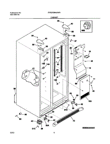 07 - Cabinet parts for Frigidaire Refrigerator FRS23SM4AW0 from AppliancePartsPros.com