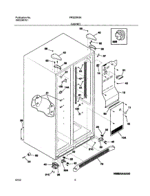 07 - Cabinet parts for Frigidaire Refrigerator FRS23W3AQ5 from AppliancePartsPros.com