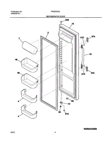 05 - Refrigerator Door parts for Frigidaire Refrigerator FRS23W3AW4 from AppliancePartsPros.com