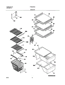 09 - Shelves parts for Frigidaire Refrigerator FRS23W3AW4 from AppliancePartsPros.com