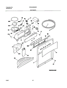 15 - Dispenser parts for Frigidaire Refrigerator FRS23SM4AW0 from AppliancePartsPros.com