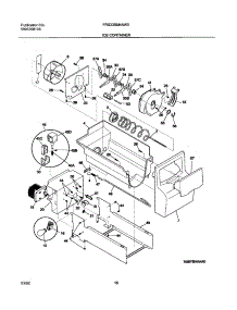 17 - Ice Container parts for Frigidaire Refrigerator FRS23SM4AW0 from AppliancePartsPros.com