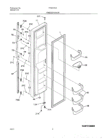 03 - Freezer Door parts for Frigidaire Refrigerator FRS23X5AW1 from AppliancePartsPros.com