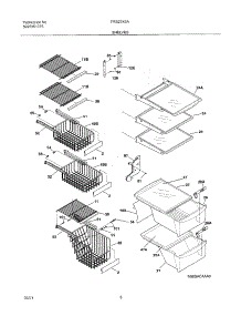09 - Shelves parts for Frigidaire Refrigerator FRS23X5AW1 from AppliancePartsPros.com