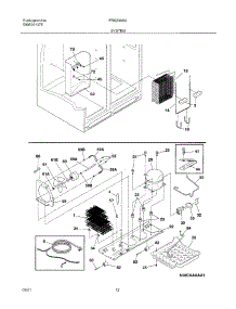 13 - System parts for Frigidaire Refrigerator FRS23X5AW1 from AppliancePartsPros.com