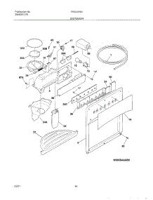 15 - Ice & Water Dispenser parts for Frigidaire Refrigerator FRS23X5AW1 from AppliancePartsPros.com