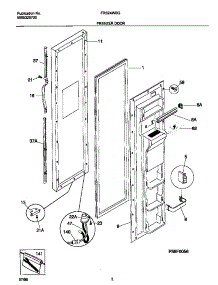 02 - Freezer Door parts for Frigidaire Refrigerator FRS24WSGD5 from AppliancePartsPros.com
