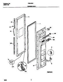 02 - Freezer Door parts for Frigidaire Refrigerator FRS24ZRGB0 from AppliancePartsPros.com