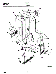 04 - Cabinet parts for Frigidaire Refrigerator FRS24ZRGB0 from AppliancePartsPros.com