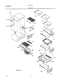 09 - Shelves parts for Frigidaire Refrigerator FRS24ZRGD1 from AppliancePartsPros.com