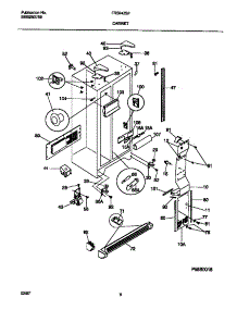04 - Cabinet parts for Frigidaire Refrigerator FRS24ZSFB0 from AppliancePartsPros.com