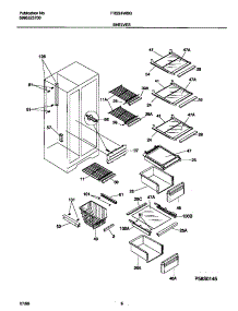 05 - Shelves parts for Frigidaire Refrigerator FRS24WSGW5 from AppliancePartsPros.com