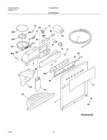 15 - Dispenser parts for Frigidaire Refrigerator FRS26BH5CB2 from AppliancePartsPros.com