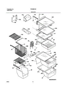 09 - Shelves parts for Frigidaire Refrigerator FRS26BH6CS2 from AppliancePartsPros.com