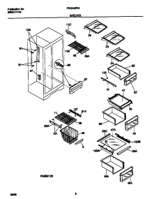 05 - Shelves parts for Frigidaire Refrigerator FRS24ZRGB0 from AppliancePartsPros.com