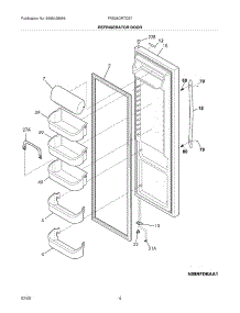 05 - Refrigerator Door parts for Frigidaire Refrigerator FRS26DR7DS7 from AppliancePartsPros.com