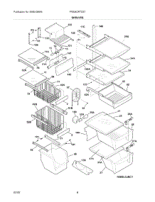 09 - Shelves parts for Frigidaire Refrigerator FRS26DR7DS7 from AppliancePartsPros.com
