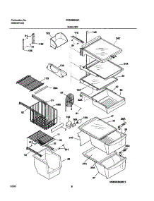 09 - Shelves parts for Frigidaire Refrigerator FRS26BH6CS1 from AppliancePartsPros.com