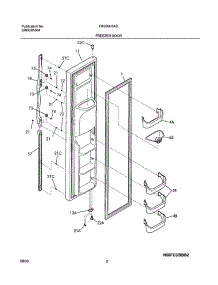 03 - Freezer Door parts for Frigidaire Refrigerator FRS26H5ASB8 from AppliancePartsPros.com
