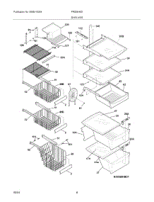 09 - Shelves parts for Frigidaire Refrigerator FRS26H5DSB1 from AppliancePartsPros.com