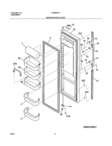 05 - Refrigerator Door parts for Frigidaire Refrigerator FRS26H7CW1 from AppliancePartsPros.com