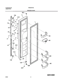 03 - Freezer Door parts for Frigidaire Refrigerator FRS26HF6BW0 from AppliancePartsPros.com