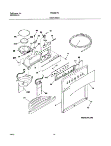 15 - Dispenser parts for Frigidaire Refrigerator FRS26H7CW1 from AppliancePartsPros.com