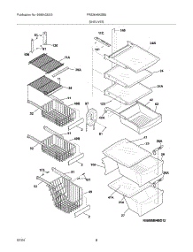 09 - Shelves parts for Frigidaire Refrigerator FRS26H5ASB9 from AppliancePartsPros.com