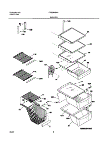 09 - Shelves parts for Frigidaire Refrigerator FRS26HR4AQ3 from AppliancePartsPros.com