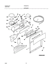15 - Dispenser parts for Frigidaire Refrigerator FRS26HF7BB0 from AppliancePartsPros.com