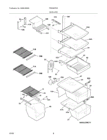 09 - Shelves parts for Frigidaire Refrigerator FRS26KF6DB5 from AppliancePartsPros.com