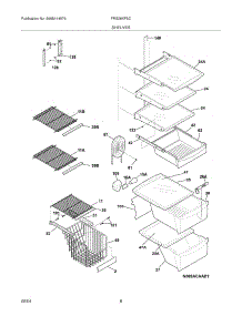 09 - Shelves parts for Frigidaire Refrigerator FRS26KF5CQ3 from AppliancePartsPros.com