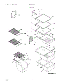 09 - Shelves parts for Frigidaire Refrigerator FRS26KF6EW8 from AppliancePartsPros.com