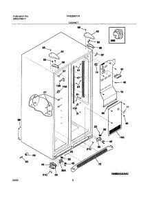 07 - Cabinet parts for Frigidaire Refrigerator FRS26KF7AW5 from AppliancePartsPros.com