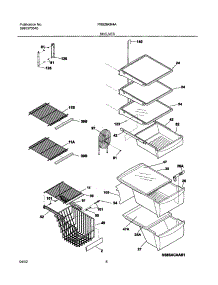 09 - Shelves parts for Frigidaire Refrigerator FRS26KR4AB3 from AppliancePartsPros.com