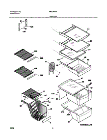 09 - Shelves parts for Frigidaire Refrigerator FRS26R4AQ3 from AppliancePartsPros.com