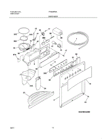 15 - Ice & Water Dispenser parts for Frigidaire Refrigerator FRS26R4AQ1 from AppliancePartsPros.com