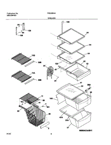 09 - Shelves parts for Frigidaire Refrigerator FRS26R4AW7 from AppliancePartsPros.com