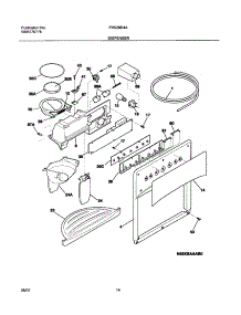 15 - Ice & Water Dispenser parts for Frigidaire Refrigerator FRS26R4AW6 from AppliancePartsPros.com