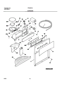15 - Dispenser parts for Frigidaire Refrigerator FRS26R4AW7 from AppliancePartsPros.com